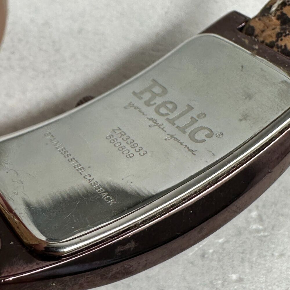 Fossil Relic Watch Womens Brown Baguette Crystal … - image 6